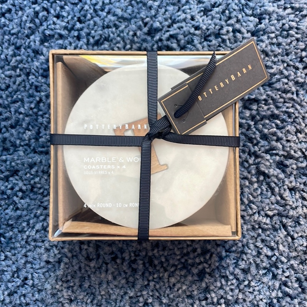 Pottery barn Marble Coasters gift